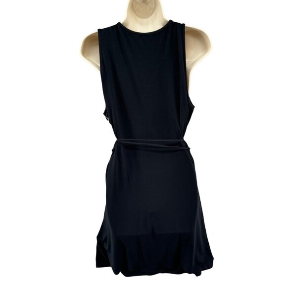 Tart Collections Wrap Dress Solid Black Modal Stretch Sleeveless V Neck Size 0X - Picture 2 of 13